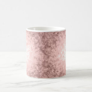 Taza De Café modelo color de rosa femenino sofisticado elegante