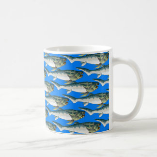 Taza De Café Modelo de Dunkleosteus en azul