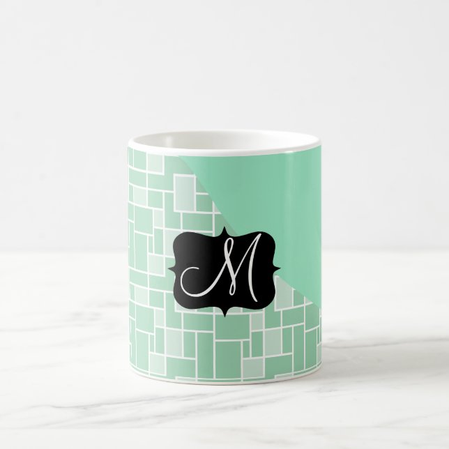 Taza De Café Modelo de encargo de la teja de la verde menta de (Centro)