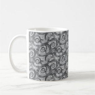 Taza De Café Modelo de espirales abstractas que se sobrepone
