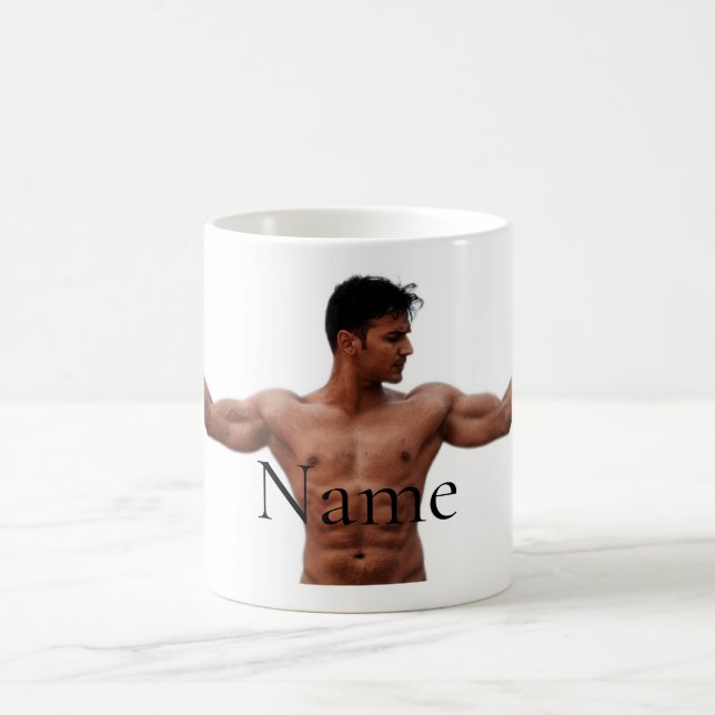 Taza De Café Modelo de fitness masculino Thunder_Cove (Centro)