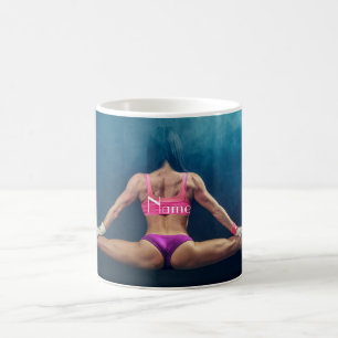 Taza De Café Modelo De Gimnasio Femenino Split Thunder_Cove