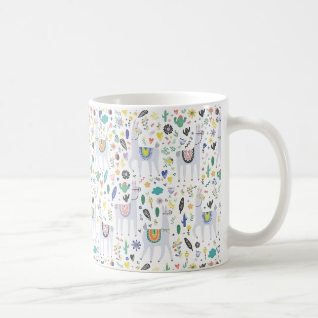Taza De Café Modelo de la alpaca del Doodle (Derecha)