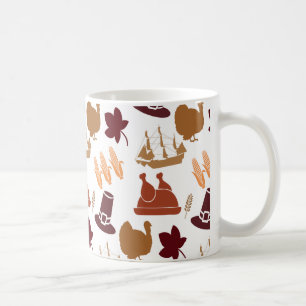 Taza De Café Modelo de la cosecha del otoño de la caída de la