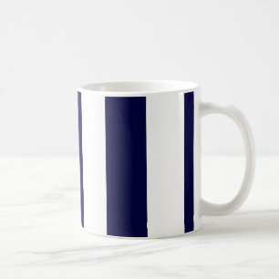 Taza De Café Modelo de la raya de la extra grande de los azules