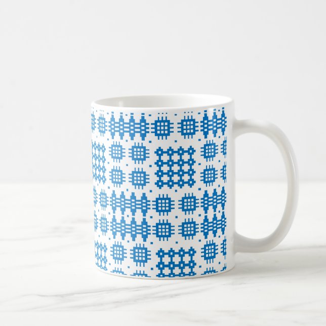 Taza de café: Modelo de la tapicería Galés, azul (Derecha)
