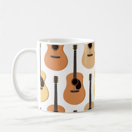 Taza De Café Modelo de las guitarras acústicas