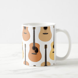 Taza De Café Modelo de las guitarras acústicas