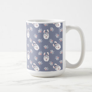Taza De Café Modelo de las llamas y de flores