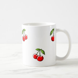 Taza De Café Modelo de los pares de la cereza