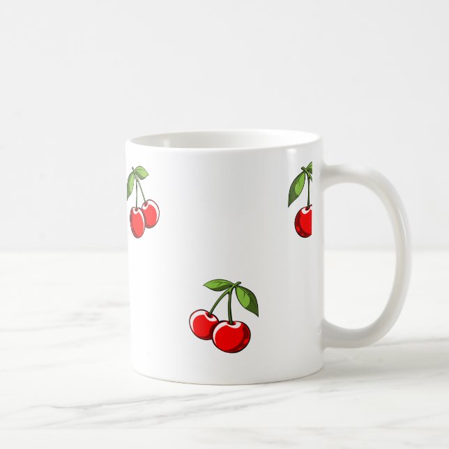 Taza De Café Modelo de los pares de la cereza (Derecha)