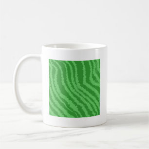 Taza De Café Modelo de rayas verdes onduladas