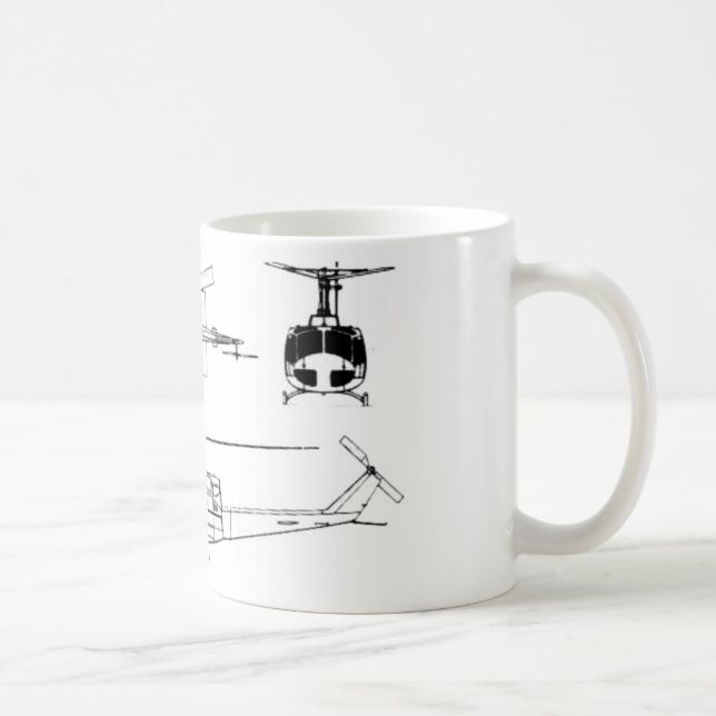 Taza De Café Modelo de UH1 Huey (Iriquois) (Derecha)