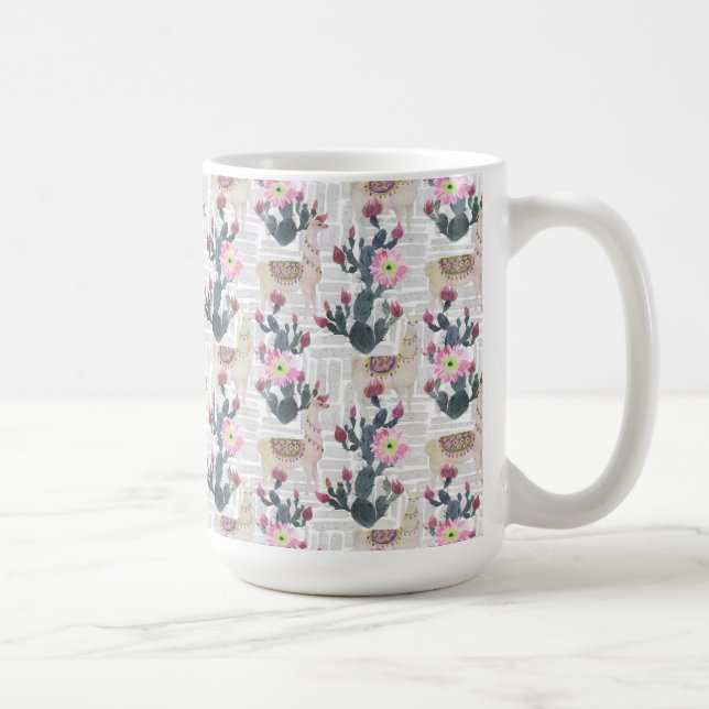 Taza De Café Modelo del cactus de la acuarela (Derecha)