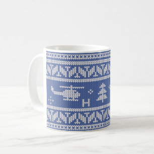 Taza De Café Modelo del navidad de la aviación del helicópter
