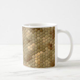 Taza De Café Modelo del piel de serpiente de Brown