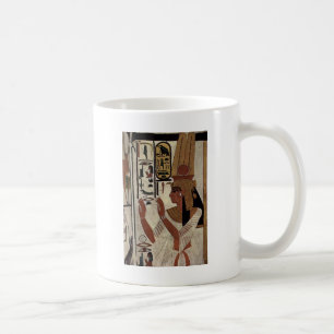 Taza De Café Modelo egipcio de los hieroglyphics de la diosa