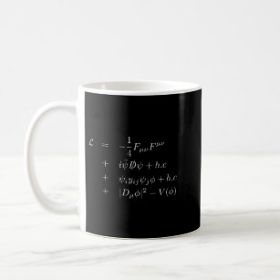 Taza De Café Modelo Estándar Lagrangiano De Física De Partícula