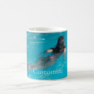 Taza De Café Modelo femenino de natación Thunder_Cove
