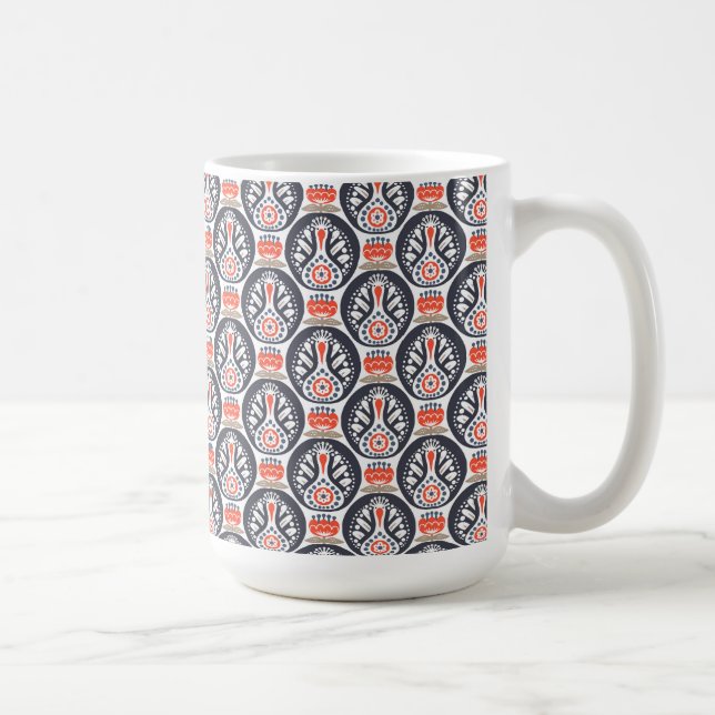 Taza De Café Modelo floral del arte popular de Turquía (Derecha)