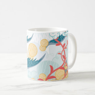 Taza De Café Modelo inspirado asiático de la naturaleza
