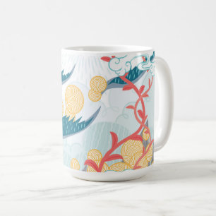 Taza De Café Modelo inspirado asiático de la naturaleza