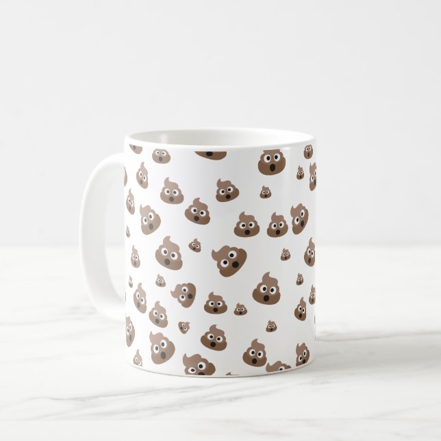 Taza De Café Modelo lindo de la emoji del impulso (Anverso izquierdo)