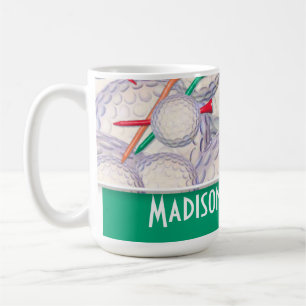 Taza De Café Modelo lindo de las pelotas de golf y de las