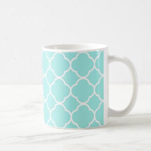 Taza De Café Modelo marroquí azul de la aguamarina