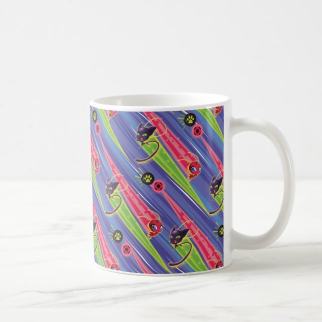 Taza De Café Modelo milagroso de Kwamis Tikki y Plagg (Derecha)