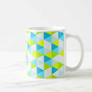 Taza De Café Modelo moderno geométrico de los triángulos verdes