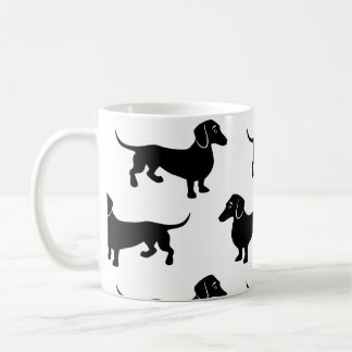 Taza De Café Modelo negro lindo del Dachshund