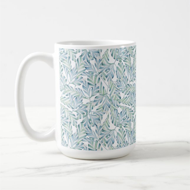 Taza De Café Modelo rayado decorativo de la hoja (Izquierda)