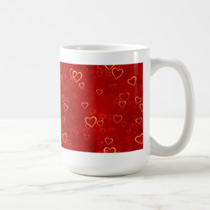 Taza De Café modelo rojo de los corazones