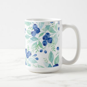 Taza De Café Modelo rústico del verano de la baya del arándan