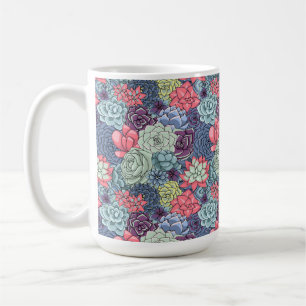 Taza De Café Modelo suculento colorido