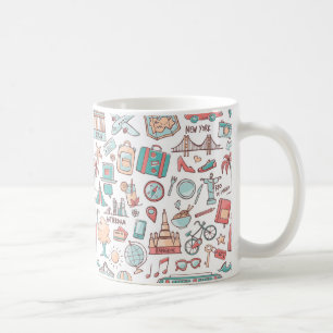 Taza De Café Modelo turístico en colores pastel