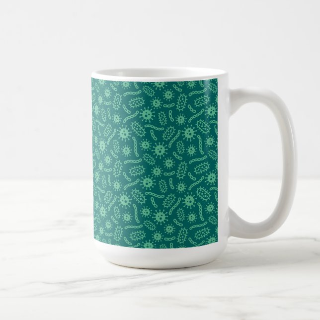 Taza De Café Modelo verde de los microbios (Derecha)
