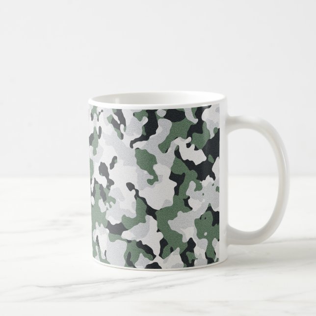Taza De Café Modelo verde del camuflaje (Derecha)