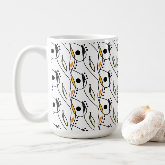 Taza De Café Modern Abstract Art Coffee Mug #1 (Con donut)