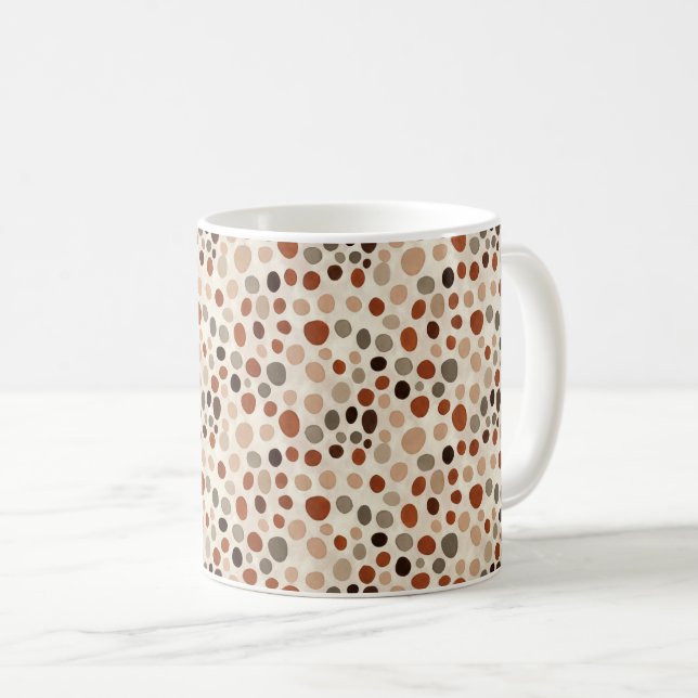 Taza De Café Modern Abstract Dot Pattern Mug (Anverso derecho)