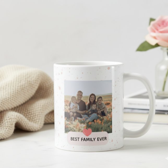 Taza De Café Modern Best Family Ever Photo Coffee Mug Gift (Subido por el creador)
