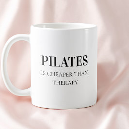 Taza De Café Modern Black Typography Funny Quote Pilates