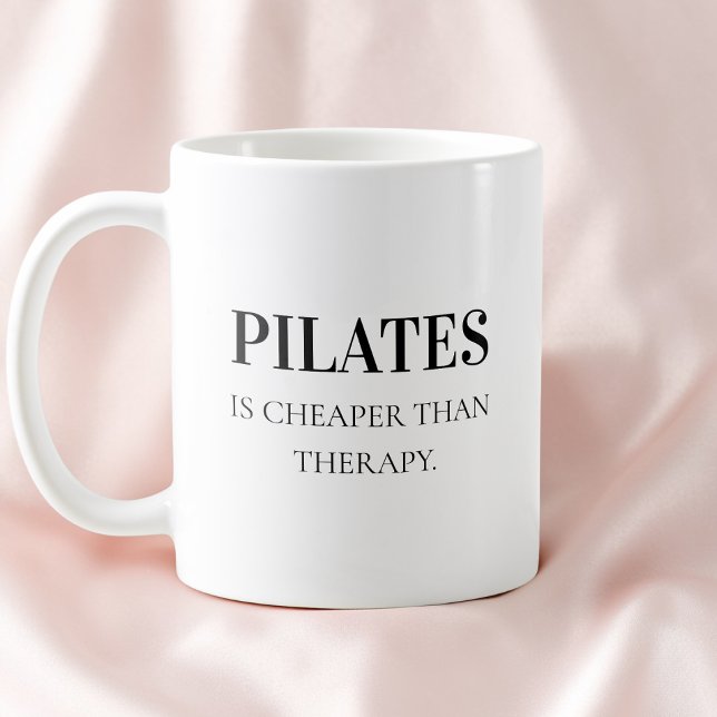 Taza De Café Modern Black Typography Funny Quote Pilates (Modern Black Typography Funny Quote Pilates Coffee Mug)