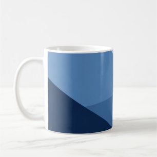 Taza De Café Modern Blue Geometric Starburst