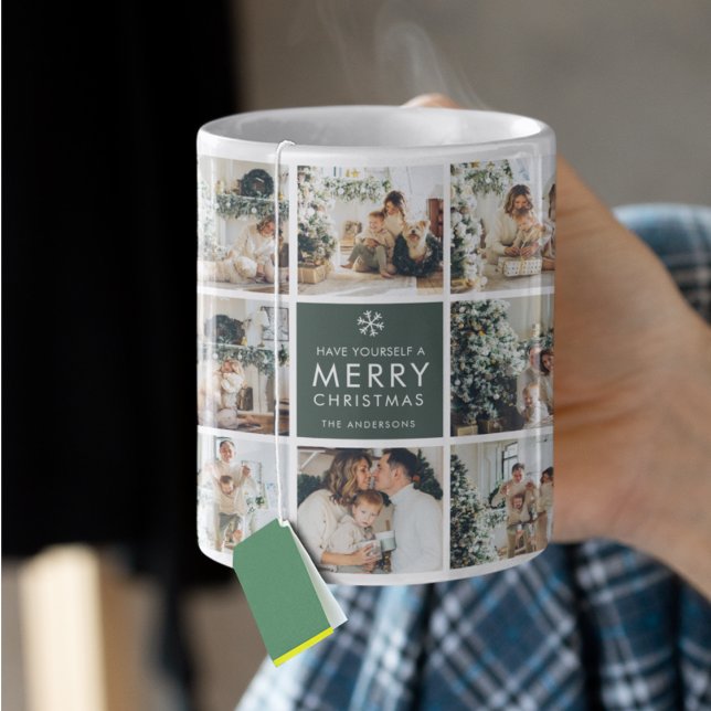 Taza De Café Modern Collage “Merry Christmas” Multi Photo  (Subido por el creador)
