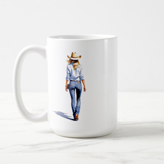 Taza De Café Modern Cowgirl Walk (Izquierda)