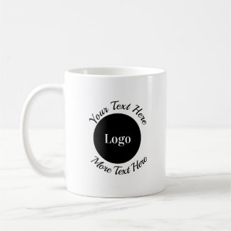 Taza De Café Modern Custom Business Logo and Personalized Text 