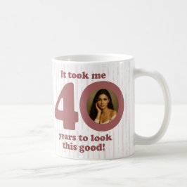 Taza De Café Modern Dusty Rose Fabulous 40th Birthday Women