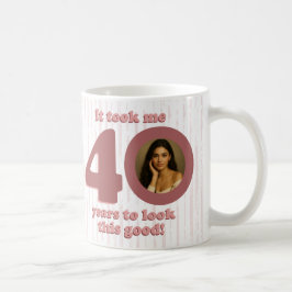 Taza De Café Modern Dusty Rose Fabulous 40th Birthday Women